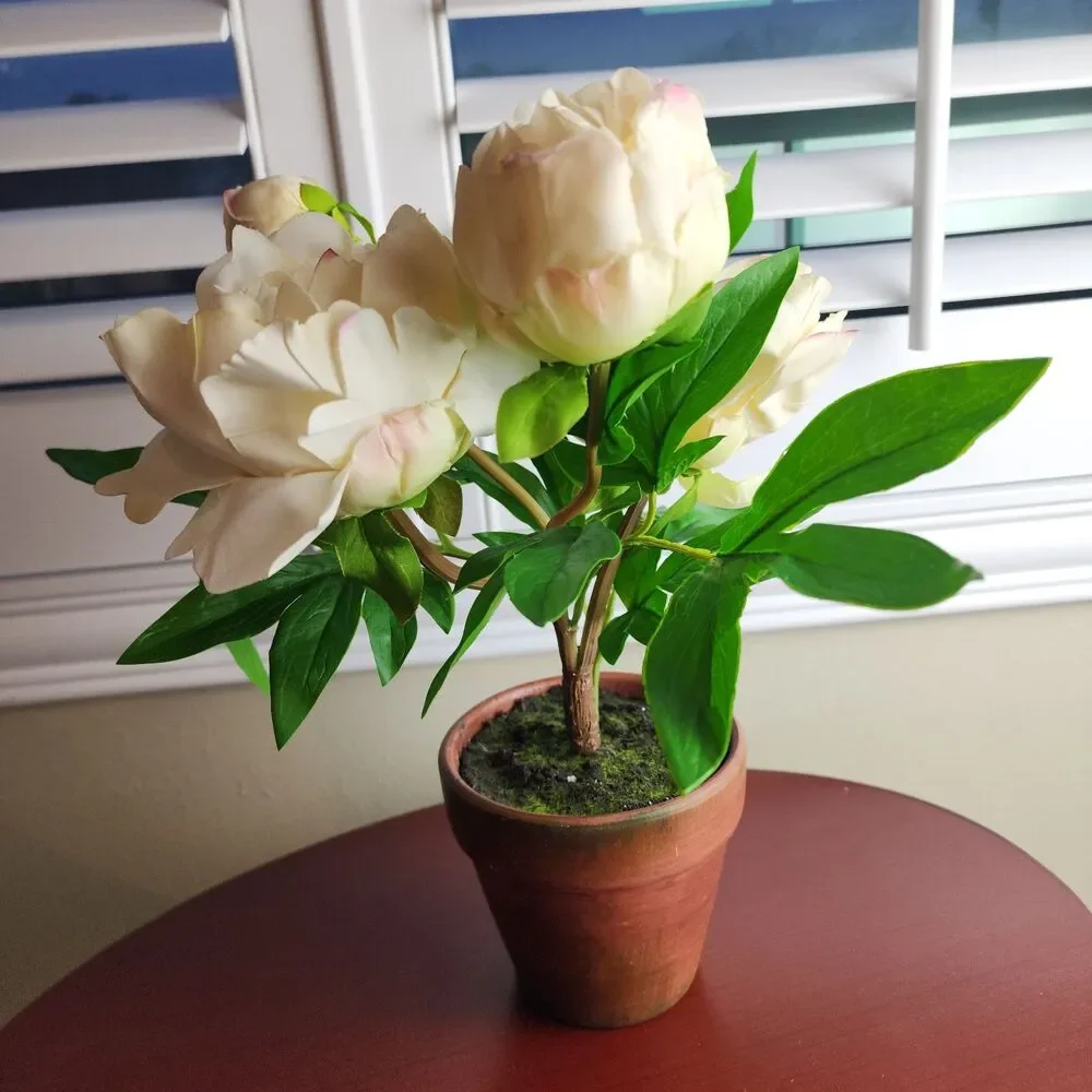 Artificial Faux Soft Touch Flower Plant in Pot Indoor Home Decoration